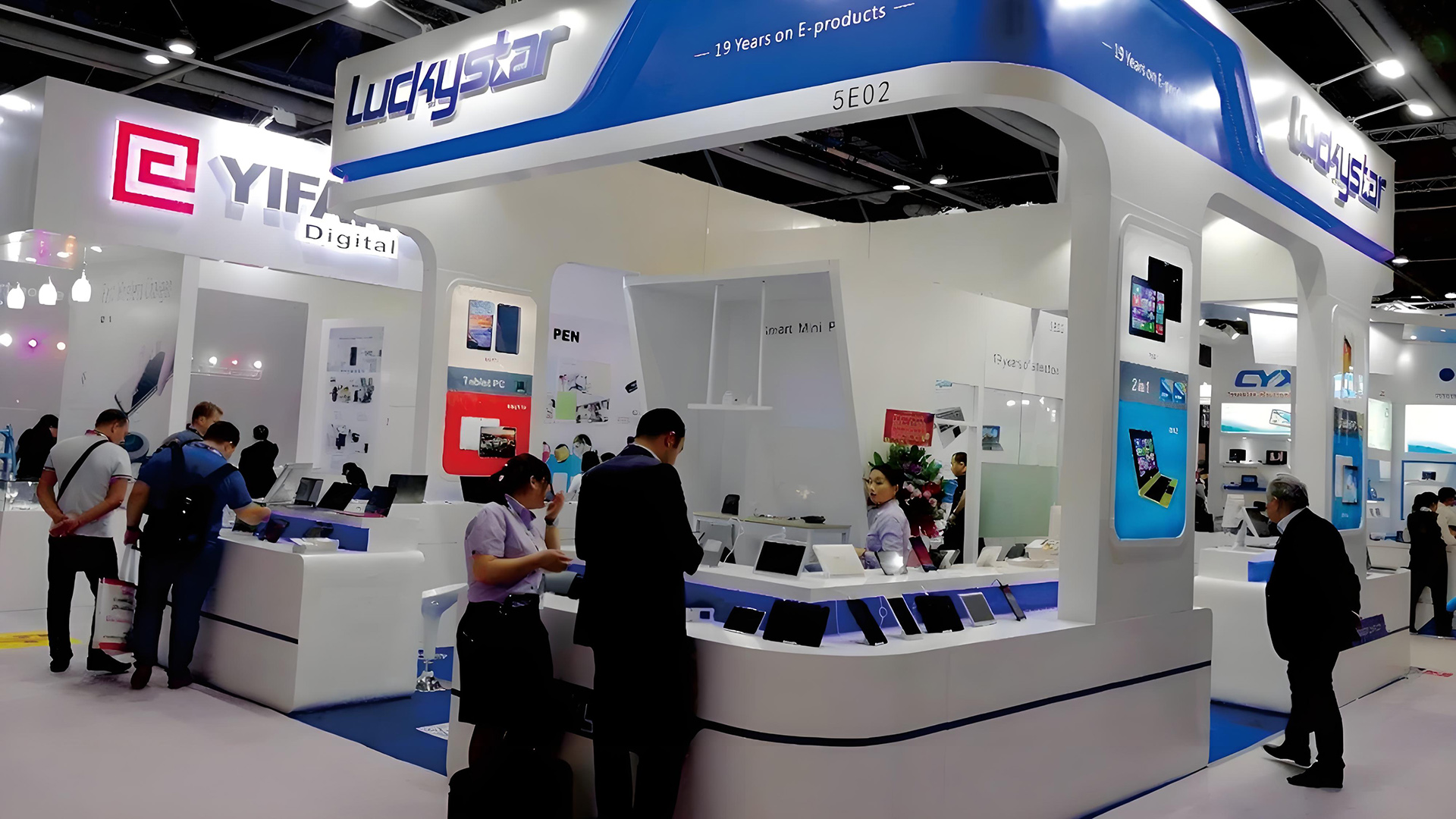 【香港电子展】Luckystar吉祥星展位设计、展位搭建