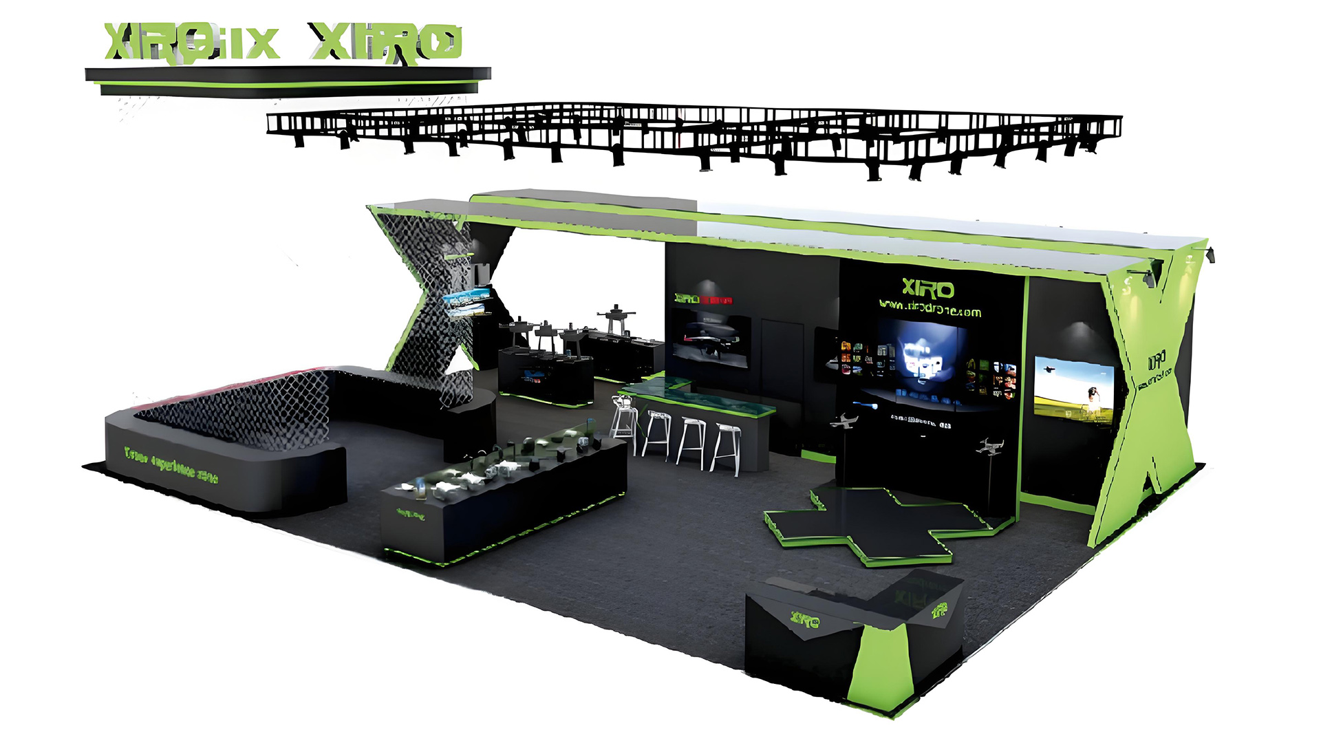 【美国展会】XIRO零度无人机展位设计、展位搭建